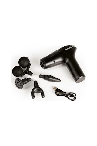 Akıllı Çipli Titreşimli Masaj Tabancası 6 Hız Ayarlı, 4 Başlıklı, 3200 Rpm Güçlü Motor, Sessiz Taşınabilir Masaj Aleti 4741 Açık Mavi