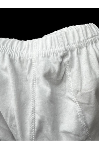 Pamuklu Arjantin Paçalı Erkek Boxer 12'li Beyaz