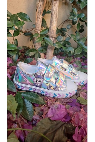 Scarpe Magiche Labubu Işıklı Sneaker Kız Ayakkabı 31-35 Numara Arası Işıksızdır Gümüş