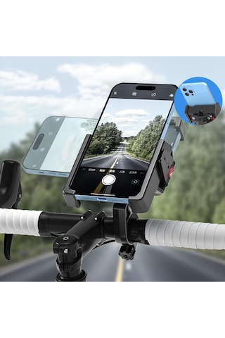 Motosiklet Ve Scooter İçin Gidon Uyumlu Telefon Tutucu Pb11 Plus