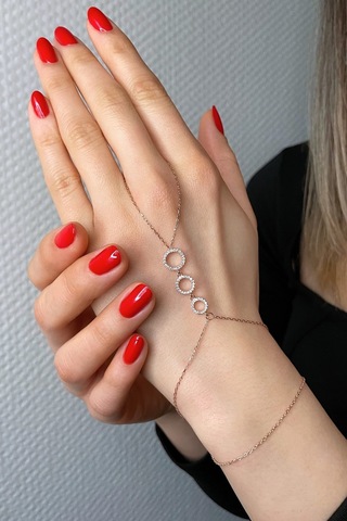 925 Ayar Gümüş Rose Dizi Halkalar Şahmeran - 45099401 Rose Gold