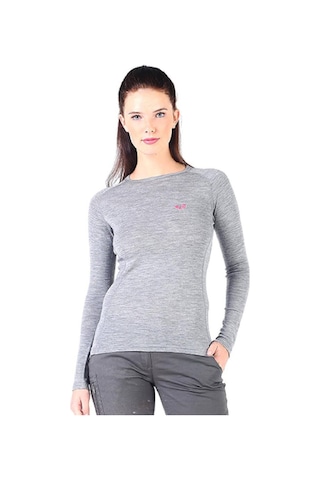 Woolona Alize Uzun Kollu Kadın Sweatshirt - Gry Grey