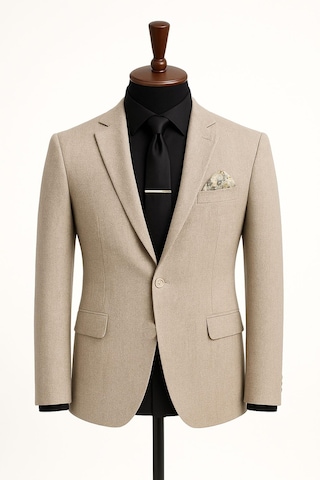Fabio Cassani Erkek İtalyan Kesim Tek Düğmeli Blazer Ceket Klasik Ve Modern Şıklık Krem