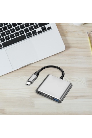 Homyl Tip C - Hdmı Kablosu Dönüştürücü Dizüstü Ev Gri