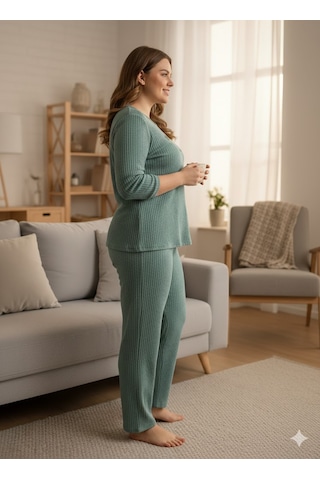 Kadın Yeşil İnspire Pijama Takımı Yeşil