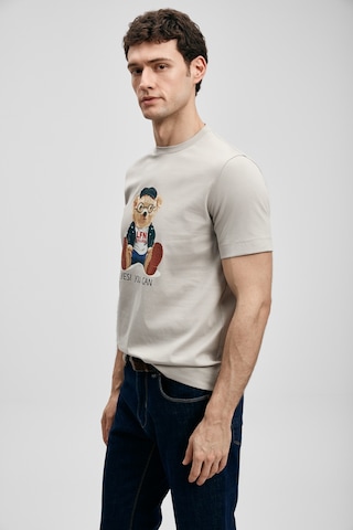 Lufian Teddy Modern Grafik T- Shirt Taş Taş 111020305100190 Taş