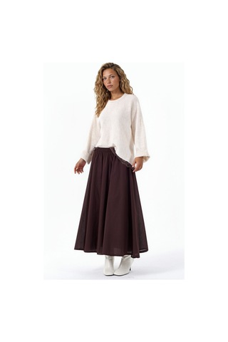 Hiccup Busem Polyester Etek Koyu Mocha Kahve