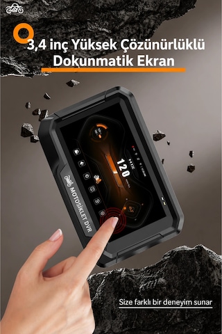 Glr T10 Motosiklet Kamera Kayıt Cihazı - Kablosuz Carplay & Android Auto, Dual Kamera, Gps Ve Tpms D