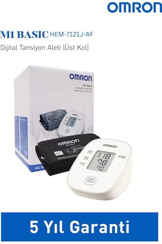 Omron M1 Basic Üst Koldan Pilli Dijital Tansiyon Aleti – Tek Tuşla Ölçüm, 5 Yıl Garantili
