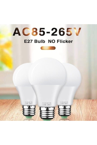 E27 Led Ampul 18w Enerji Tasarruflu Süper Parlak Ampul Lamba Ampulü Beyaz/sıcak Işık Lamba Ampulü 3w Soğuk Beyaz