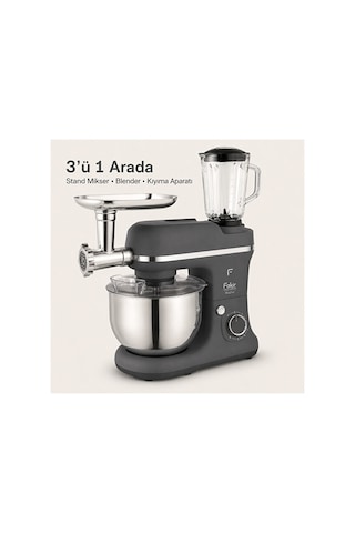Fakir MixyTrio 1500 W 3’ü 1 Arada Stand Mikser
