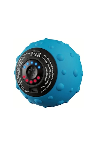 Dashanshop Mavi 5 Hızlı Yüksek Yoğunluklu Şarj Edilebilir Titreşimli Masaj Topu Kas Fitness Servikal Omurga Bel Ayak İçin Elektrikli Yoga Topu Mavi