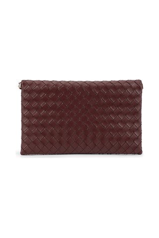 Tamer Tanca Kadın Suni Deri Bordo Clutch Çanta 921 7482-b Bn Cnt Sk26-27 Bordo Orgu