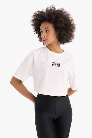 DeFactoFit NBA Wordmark Oversize Geniş Kalıp Bisiklet Yaka Nakış Baskı Sporcu Kısa Kollu Tişört D8799AX25SPER105