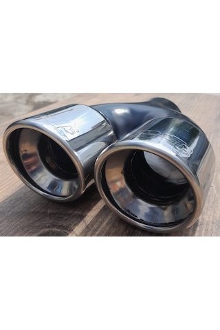 76 LIK ÇİFTLİ ÖNÜ KESİK EŞİT KROM İÇİ DOLU EGZOZ UCU