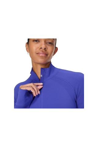 Sweaty Betty Sweaty Betty Athlete Seamless Workout Zip U Kadın Mavi Tank Top 5523 Mavi