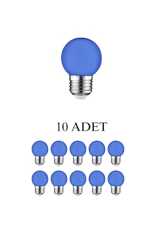 Horoz 001-017-0001 Rainbow Smd Led Ampul Mavi 1w E27 Duy - 10 Lu Paket
