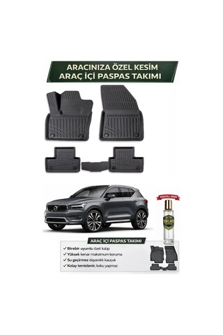 Volvo Xc40 2021 Model Aracınıza Özel Üretim Esnek Kauçuk Paspas Takımı