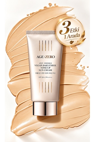 Zero 3 Etki 1 Arada Aydınlatıcı Ton Eşitleyici Anti Aging Vegan Güneş Kremi SPF50+ Pa 80 ML