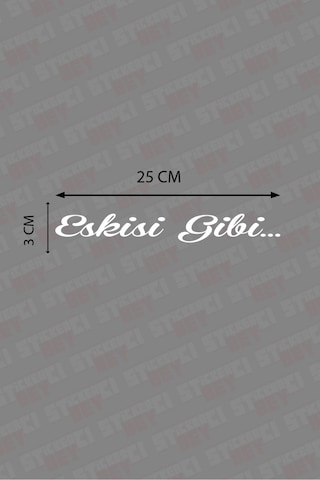 One Vıp Sale Eskisi Gibi Arka Cam Yazısı Özel Üretim Beyaz 25 3 Cm Mukavemetli