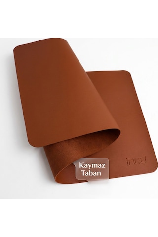 Inca Imp-025 Suni Deri Masa Matı Mousepad 70x30 Cm Su Geçirmez Kaymaz Taban Mouse Pad