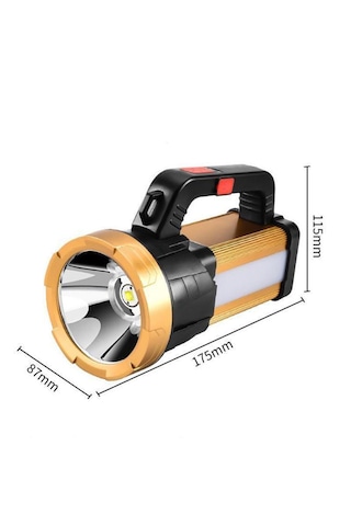 Watton Wt-615 6 Mod Şarjlı El Feneri Projektör Tipi Siyah