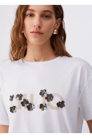 Liu.jo Liujo Wa6238js923 Kadın Tişört Beyaz