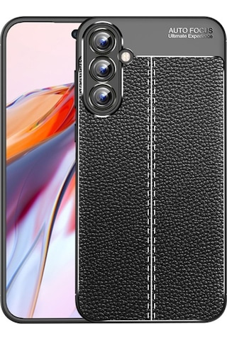 Apsuwa Samsung Galaxy Uyumlu A55 Kılıf Niss Deri Desen Silikon + Ekran Koruyucu