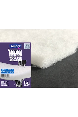 Akvaryum 90gr Silikonsuz Filtre Elyafı 34cm X 180cm Soffice