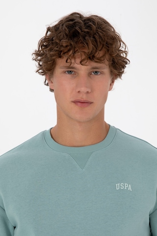 U.S. Polo Assn. Erkek Comfort Fit Bisiklet Yaka Şardonlu Mint Basic Sweatshirt 50313757-VR090