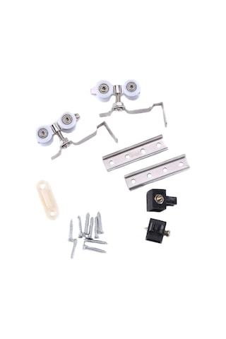 Sones 2 Adet / Takım Küçük Ahşap Kapı Sürgülü Kapı Askı Rayı Kasnak Sürgülü Kapı Bağlantı Parçaları