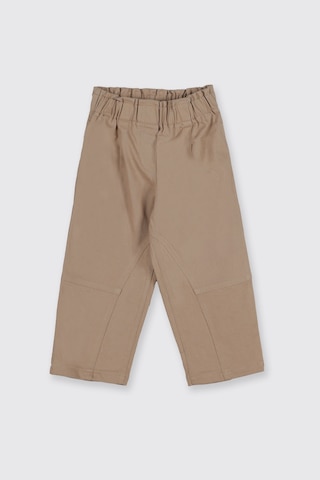 Panço Kız Çocuk Beli Lastikli Pantolon Bej
