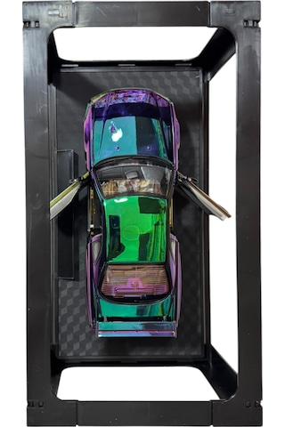 1:24 Metal Model Koleksiyon Araba Nissan Skyline Gt-r R34 Yeşil-mor 19 Cm Döner Ön Tekerler