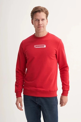 Cazador Pamuk Karışımlı Mevsimlik 3 İplik Slim Fit Sweatshirt-53875 Kırmızı