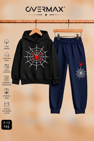 Overmax Örümcek Ağ Baskılı Kapüşonlu Sweatshirt & Eşofman Altı Takım 3-12 Yaş Siyah Üst-lacivert Alt - 921046944 Siyah Üst-lacivert Alt Overmax Örümcek Ağ Baskılı Kapüşonlu Sweatshirt & Eşofman Altı Takım 3-12 Yaş Siyah Üst-lacivert Alt - 921046944 Siyah Üst-lacivert Alt