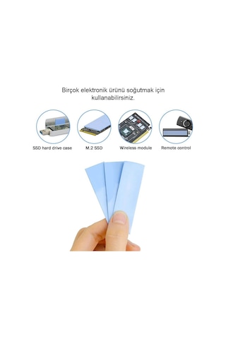 Wozlo 1.0mmx22x70mm Termal Pad M2 Ssd Ngff Nvme 2280 Chipset Soğutucu - 7x2cm - Mavi - 3.6w/mk