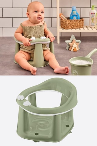 Flosoft Vakumlu Bebek Banyo Oturağı & Mama Oturağı 2 Si 1 Arada Yeşil