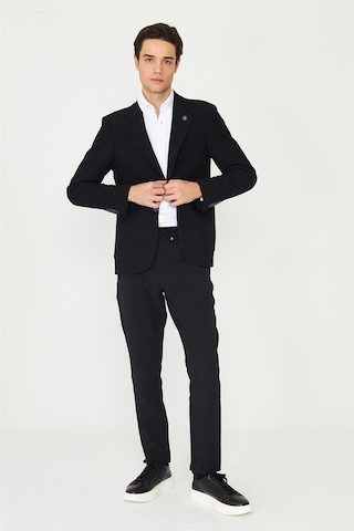 Siyah Hafif Desenli Blazer Ceket Siyah