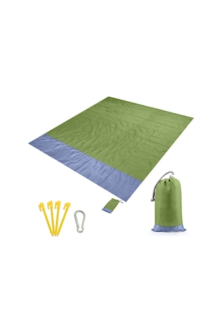 Xiyyadms Military Yeşili + Gri 200x210cm Dış Mekan Çadır Tenteği: Su Geçirmez, Yırtılmaya Dayanıklı Piknik, Plaj Ve Kamp Battaniyesi Yeşil - Gri