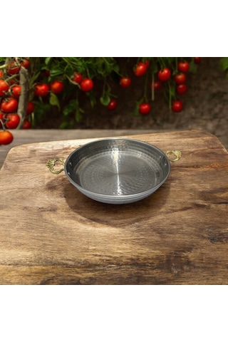 3 Lü Krom Sahan Tavası, Sarı Kulplu 18, 20, 22 Cm