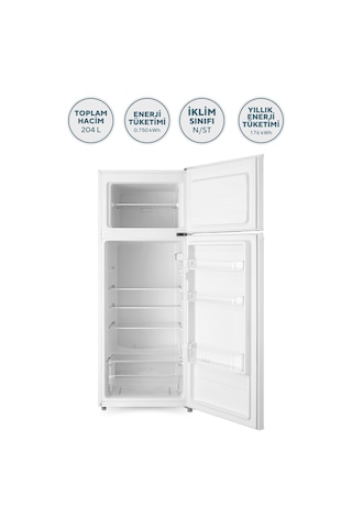 Kumtel HTMF-210 204 L De-Frost Çift Kapılı Buzdolabı