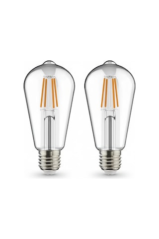 Kes505 Led Flamanlı St64 Ampul 6w 2700k 2 Li Paket