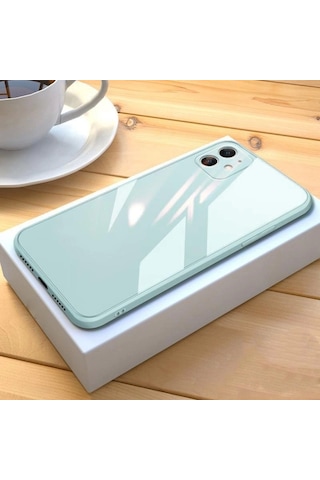 Apple Uyumlu iPhone 12 Parlak Cam Kamera Korumalı Telefon Kılıfı