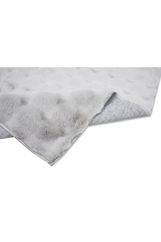 Yünteks Bubble Kabartmalı Peluş Post Halı 120x180 Gri