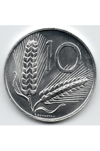 İtalya, 10 Lire 1989, Çil Eski Madeni Para