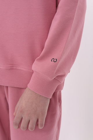 Kız Çocuk Relax Fit Bisiklet Yaka Baskılı Sweatshirt - 2 İplik Gülkurusu