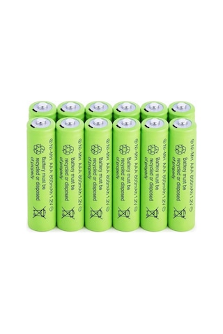 800 Mah 1. 2v Aaa Ni-cd Şarj Edilebilir Pil 12 Adet