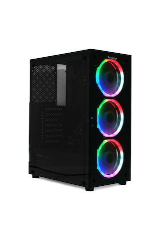 Revenge Clear 3 Fanlı Temperli Cam Panel Gaming Oyuncu Bilgisayar Kasası