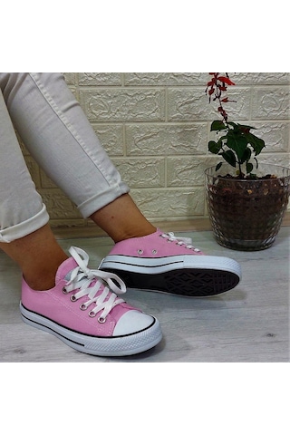 Fiyra 554 Pembe Kısa Unisex Sneaker Keten Spor Ayakkabı 001