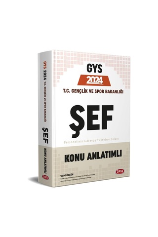 Data 2024 Gys T.c. Gençlik Ve Spor Bakanlığı Şef Soru Ve Konu 2 Li Set Data Yayınları